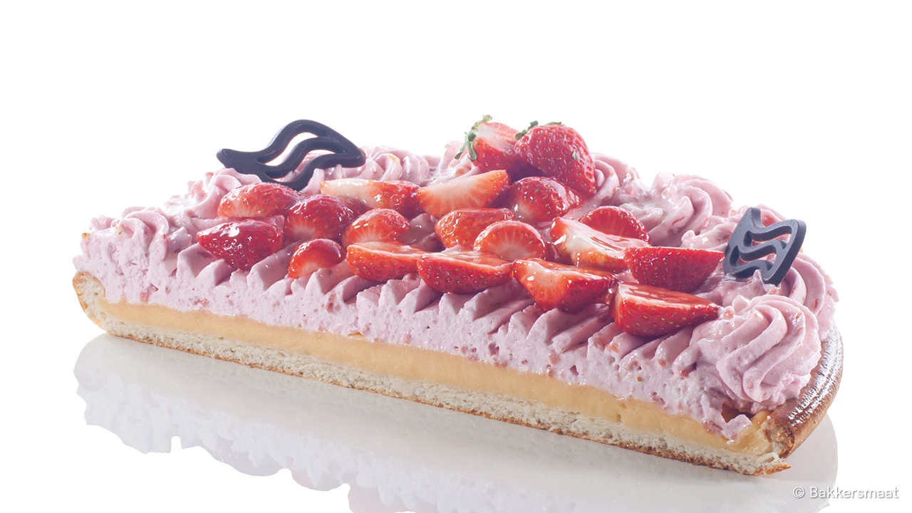 1/2 Aardbeienbavaroisevlaai