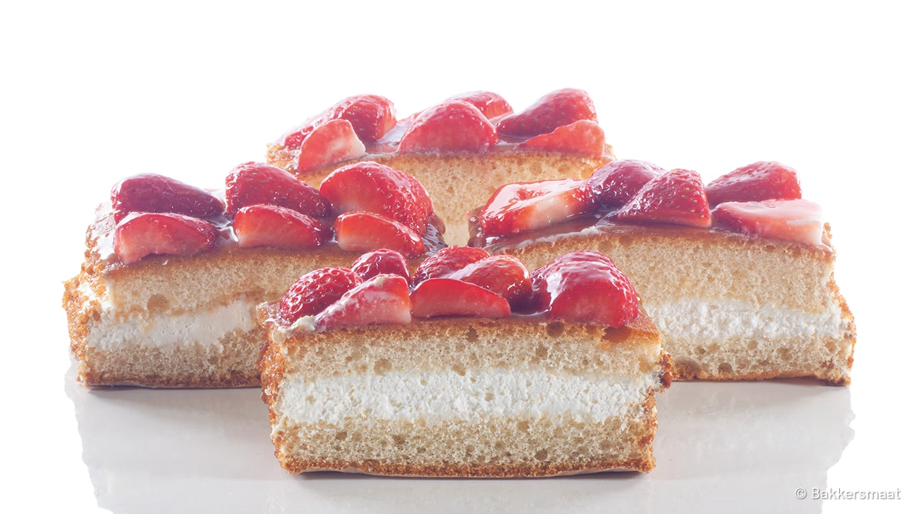Aardbei cake gebak afbeelding